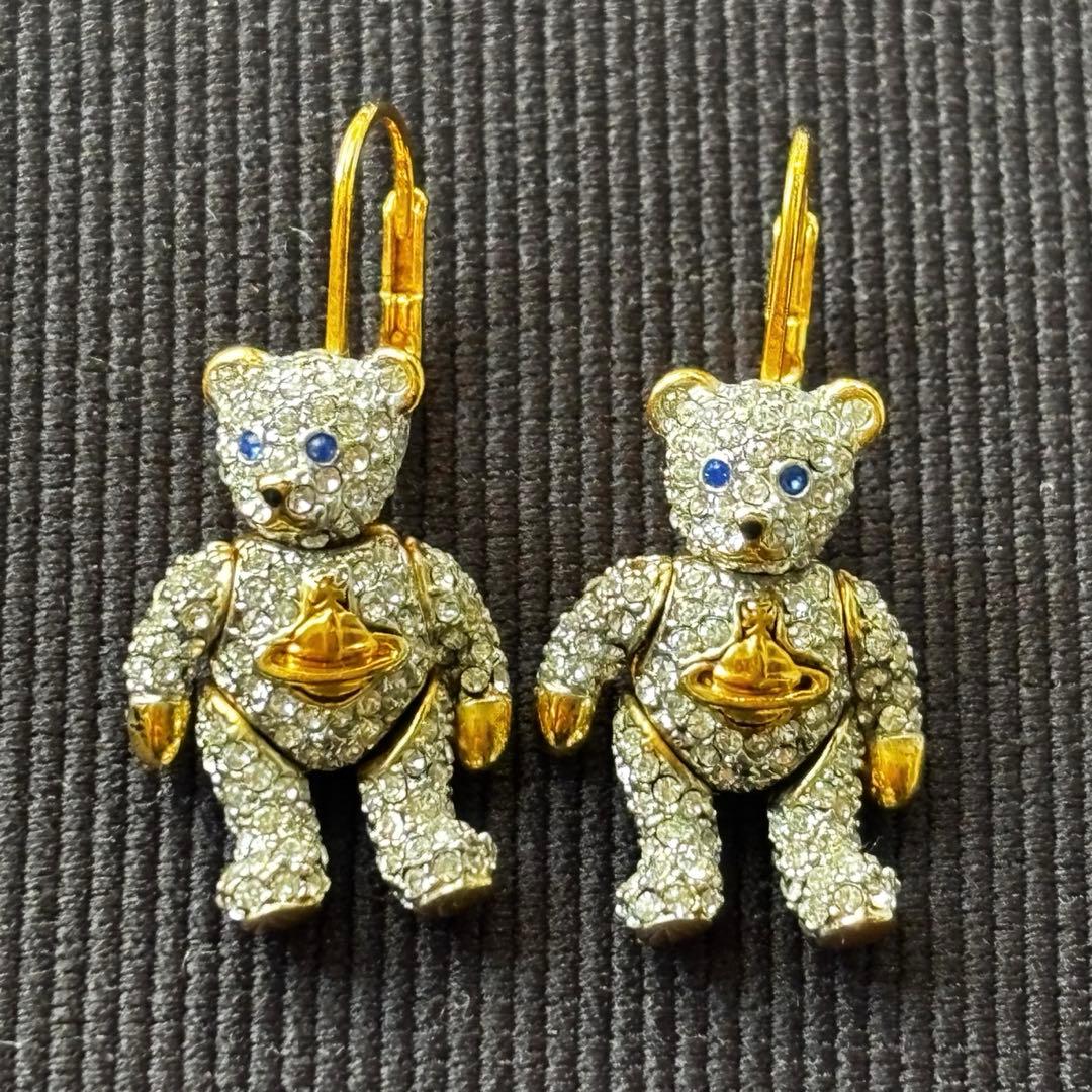 Vivienne Westwood リトルテディピアス ラインストーン　オーブ