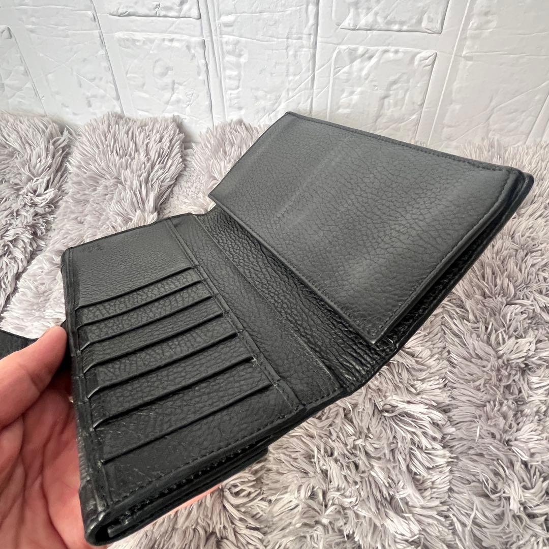 GUCCI✨GGキャンバス シルバーロゴ　Wホック ブラック　シボレザー　長財布