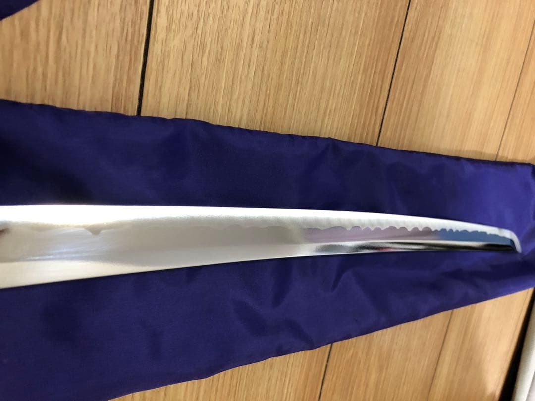 本格居合刀 左文字 左安吉写拵え雲龍楕円鍔刀袋付