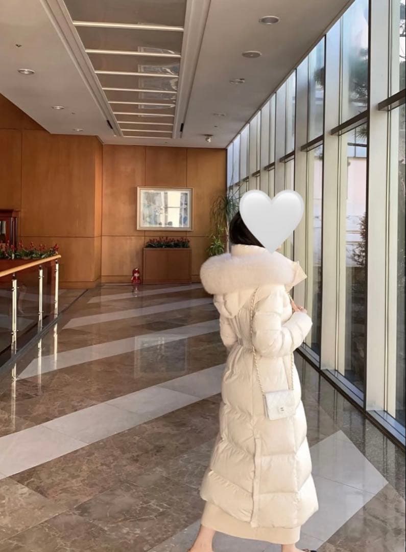 【極美品・美シルエット】韓国/ワンホン リアルフォックスファー ロングダウン