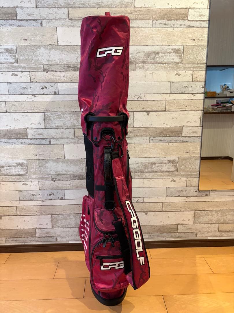 CPGOLF 迷彩柄 赤 キャディバッグ