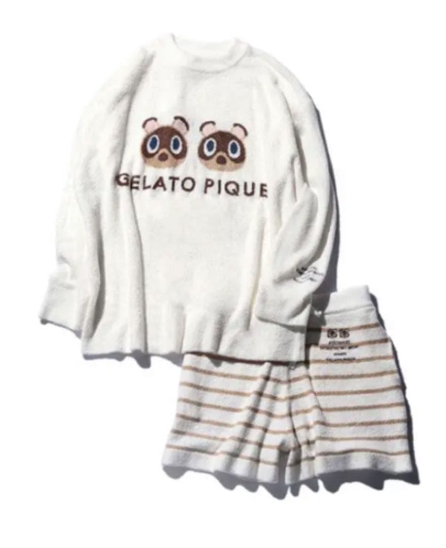 つぶまめ ジャガードプルオーバー&ショートパンツ  ジェラートピケ×あつ森