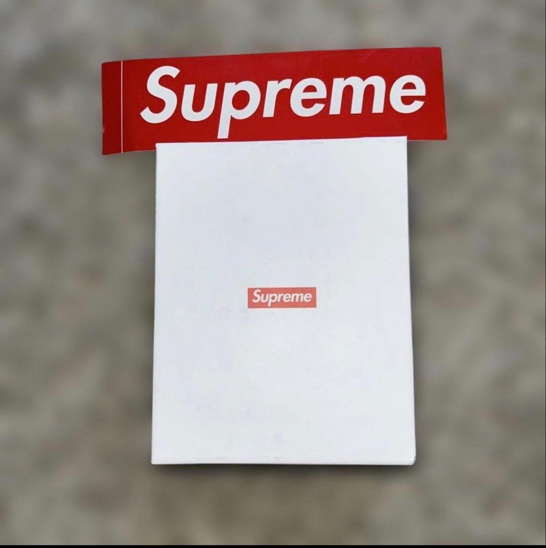 Supreme ロゴ ベルト ホワイトおまけステッカー付き