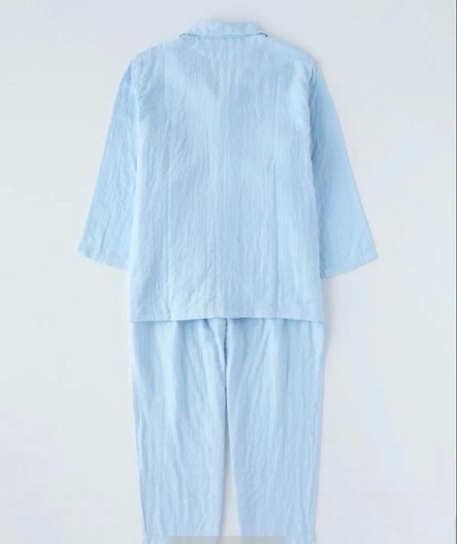 新品　UCHINO マシュマロガーゼ　パジャマ 　M ライトブルー　2着セット