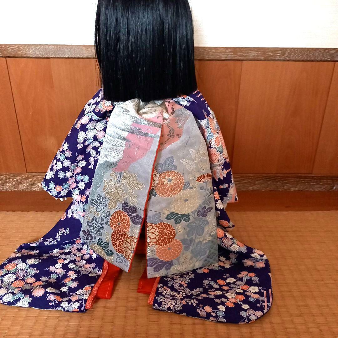 ドール　着物　襦袢　舞妓だらり帯　帯締め帯揚げ　正絹　比翼　市松人形　ビスク