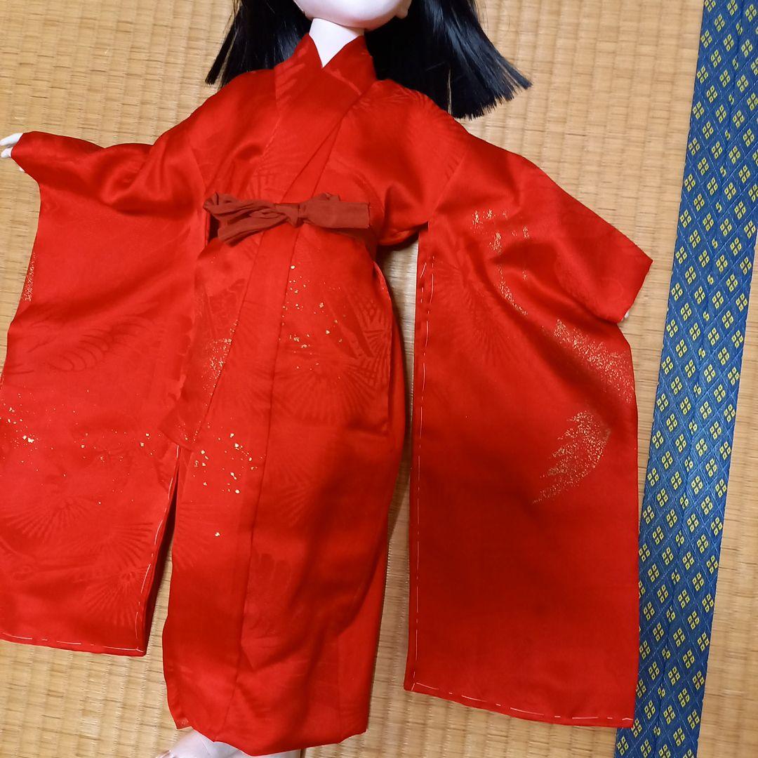 ドール　着物　襦袢　舞妓だらり帯　帯締め帯揚げ　正絹　比翼　市松人形　ビスク