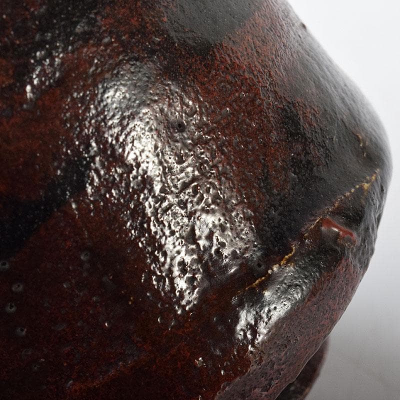 Gojyo 茶道具　楽吉左衛門作　黒楽筒茶碗　仕覆付　共箱　M　R8725