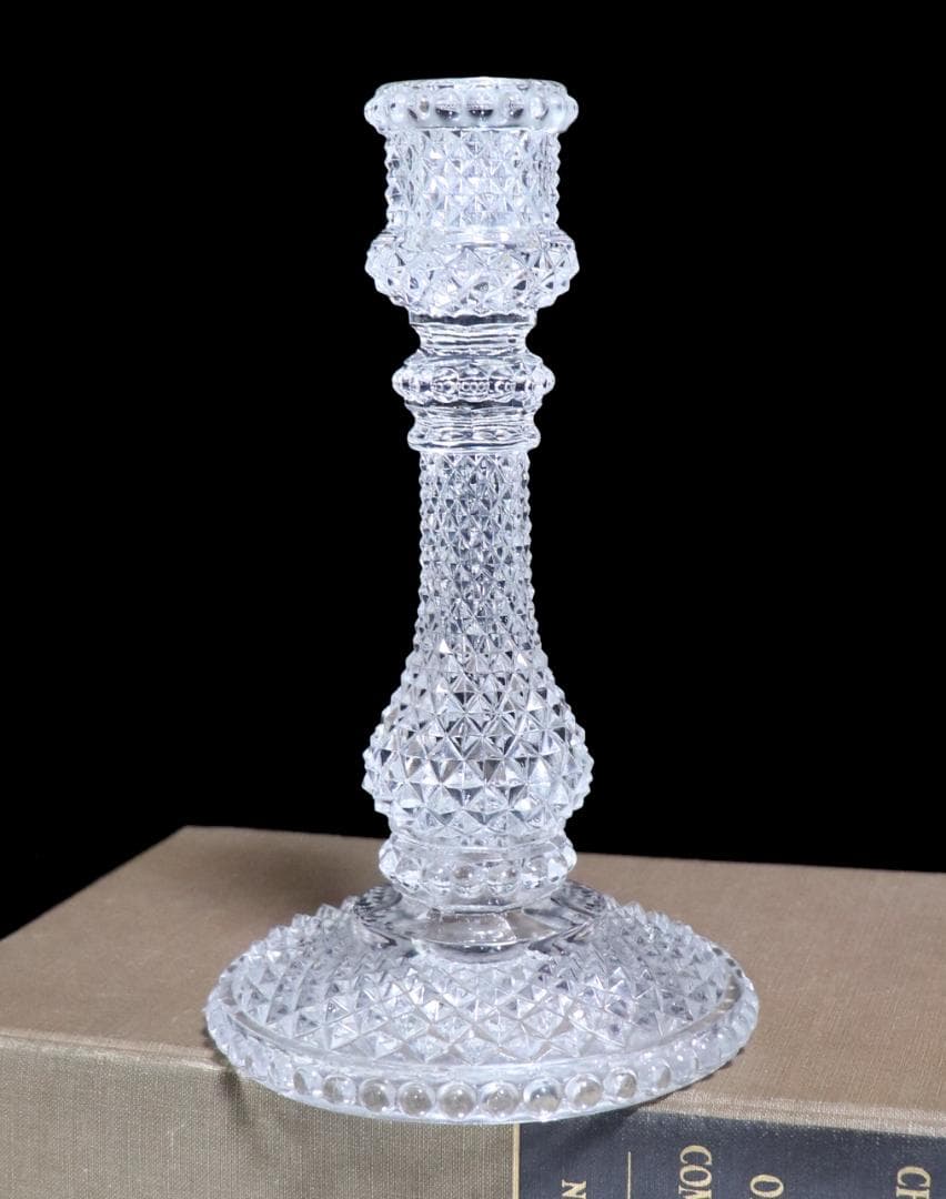 オールド・バカラ 珍品 キャンドルホルダー 18.3cm ディアマン ビゾー