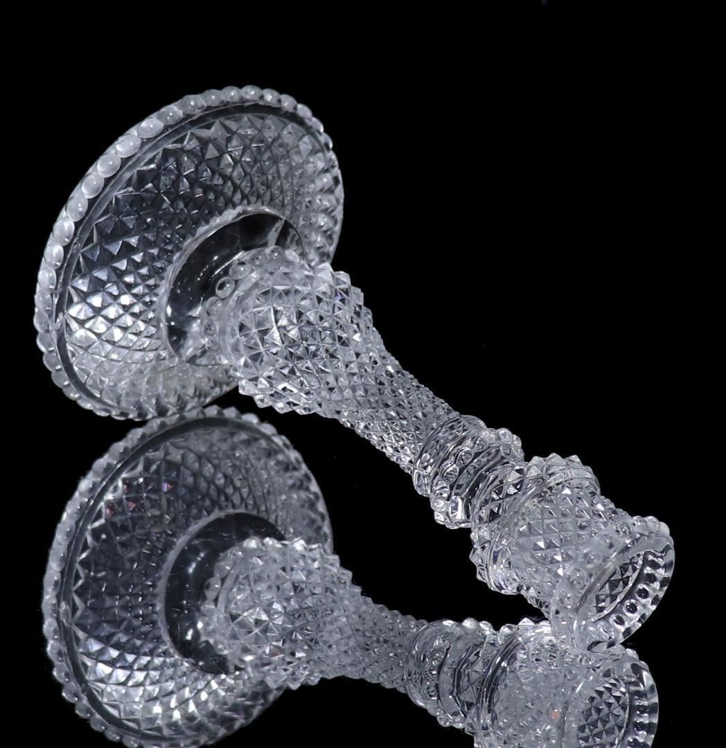 オールド・バカラ 珍品 キャンドルホルダー 18.3cm ディアマン ビゾー