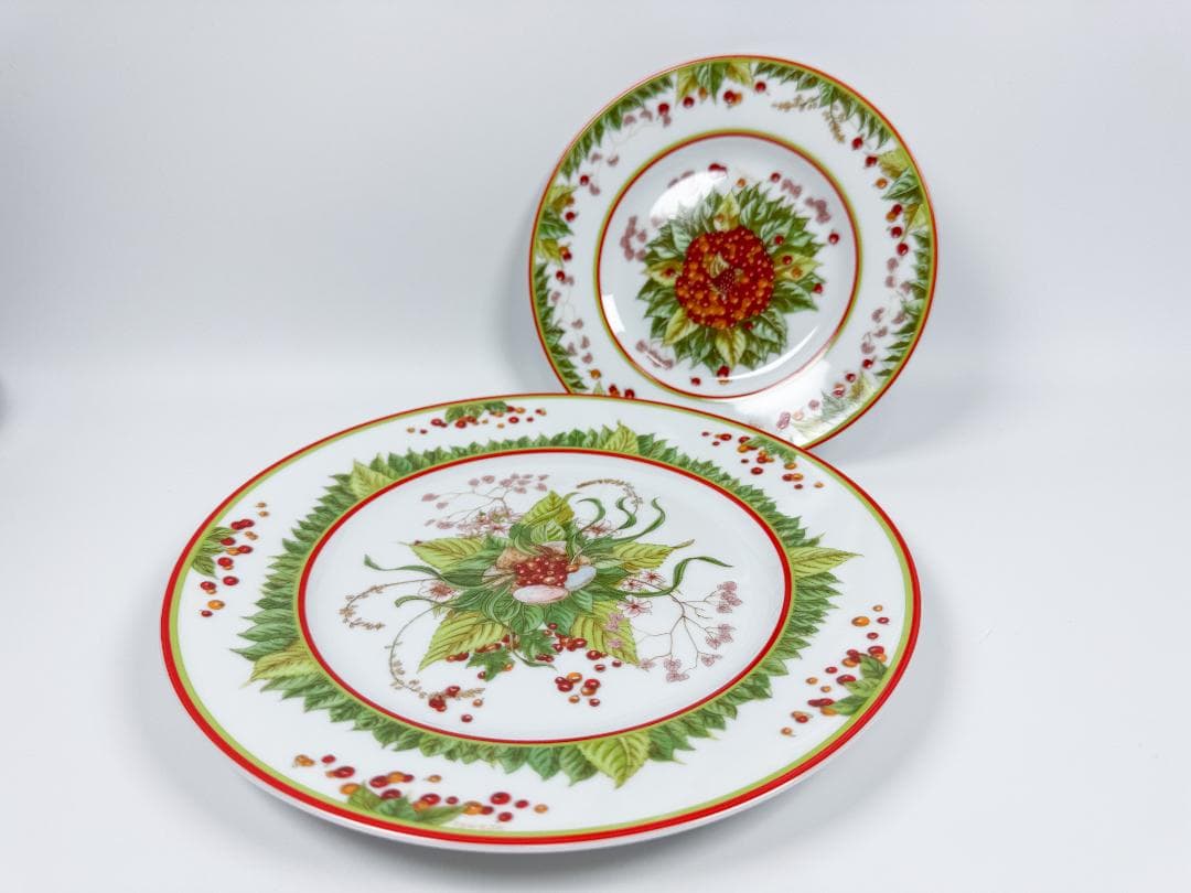 HERMES エルメス ピタゴラスの庭 ディナープレート 2枚 大皿 中皿 廃番