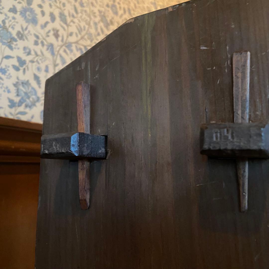 アンティーク　古い本棚　レトロ　楔棚　オープンラック　くさび棚