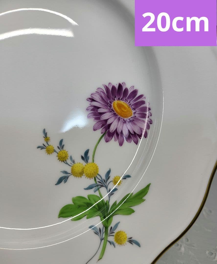 未使用✨マイセン ベーシックフラワー 2つの花 プレート➄デザート 20 皿