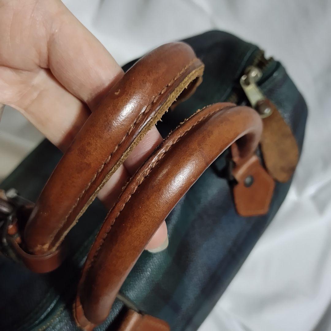 ラルフローレン　チェック柄ボストンバッグ　ハンドバッグ　RALPH LAUREN