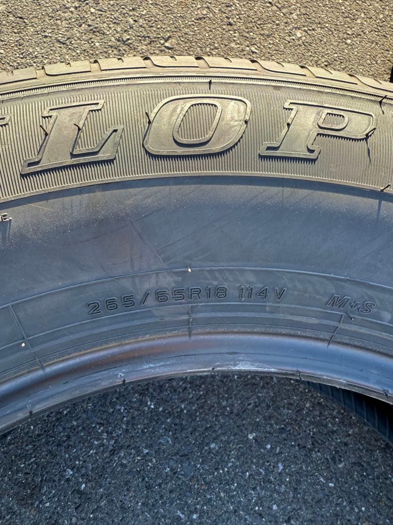 ランクル250 新車外しタイヤ ４本 DUNLOP AT23 18インチ