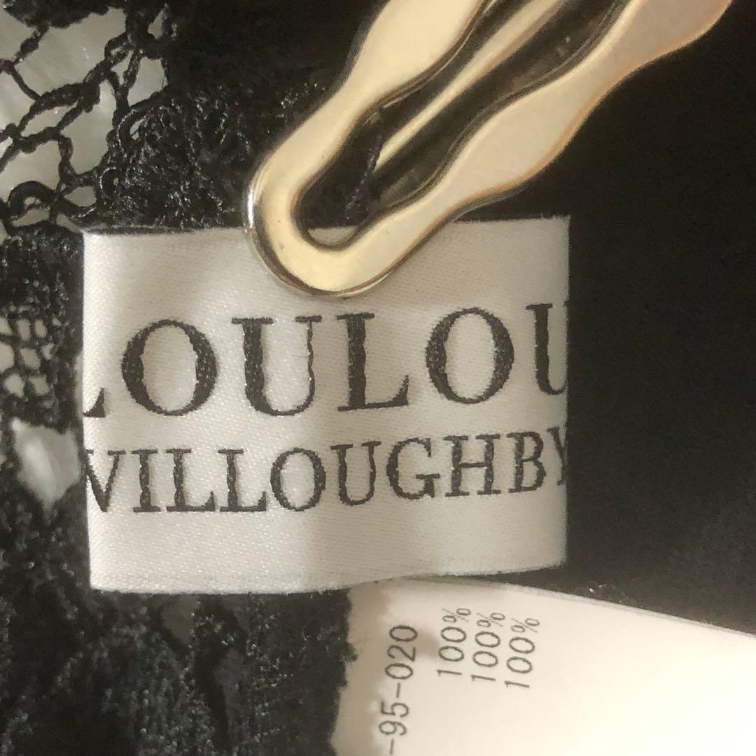 美品 ルルウィルビー 24SS 洗える レースドッキングプルオーバー ブラック