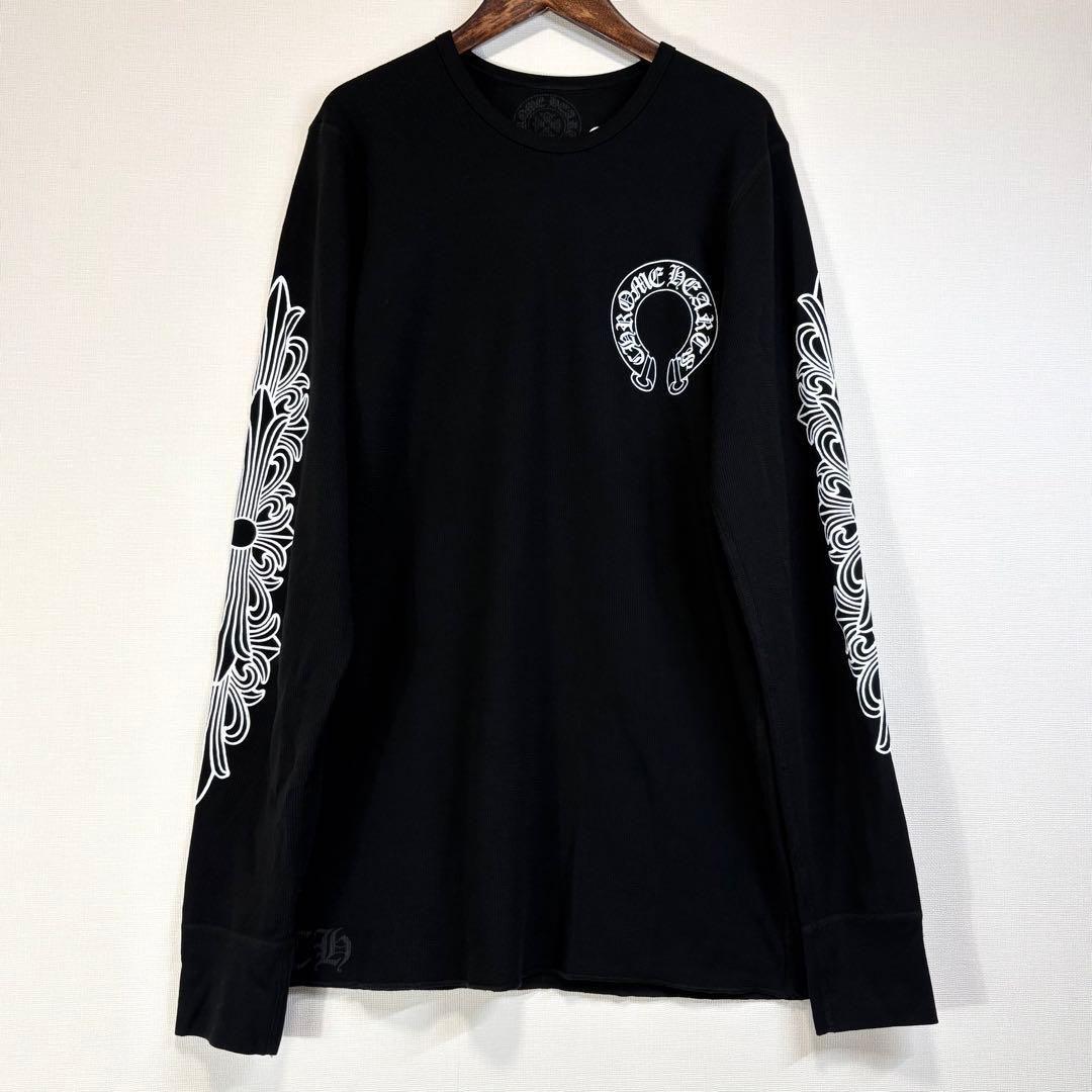 未使用 CHROME HEARTS フローラル　サーマル生地　長袖カットソ XL