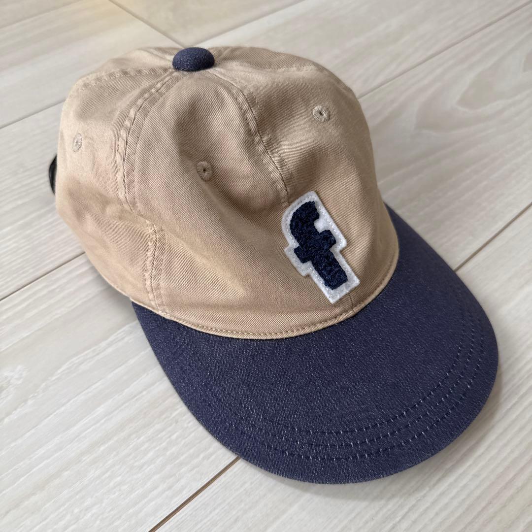 familiar ベージュ ネイビー キャップ 53-55 帽子　ハット