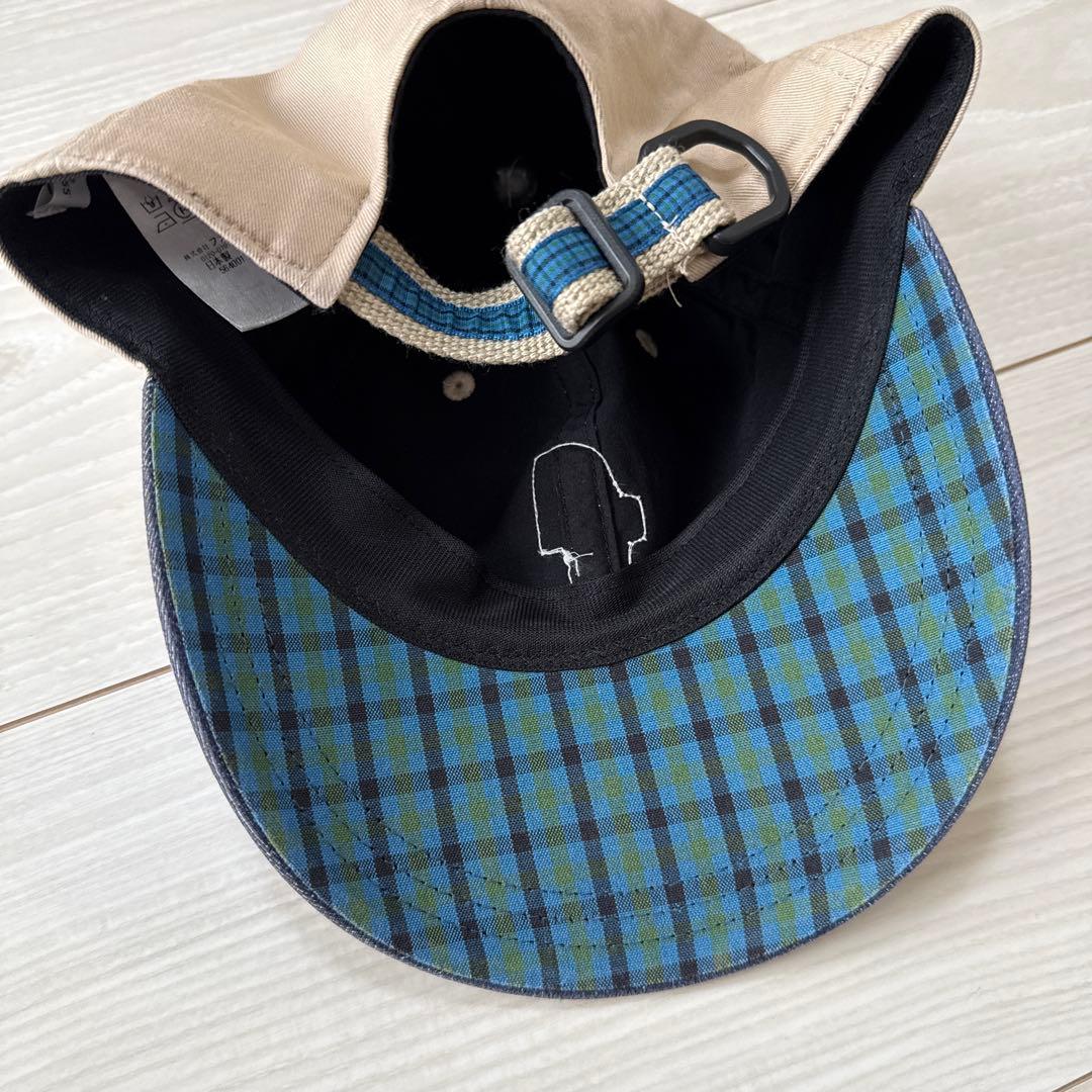 familiar ベージュ ネイビー キャップ 53-55 帽子　ハット