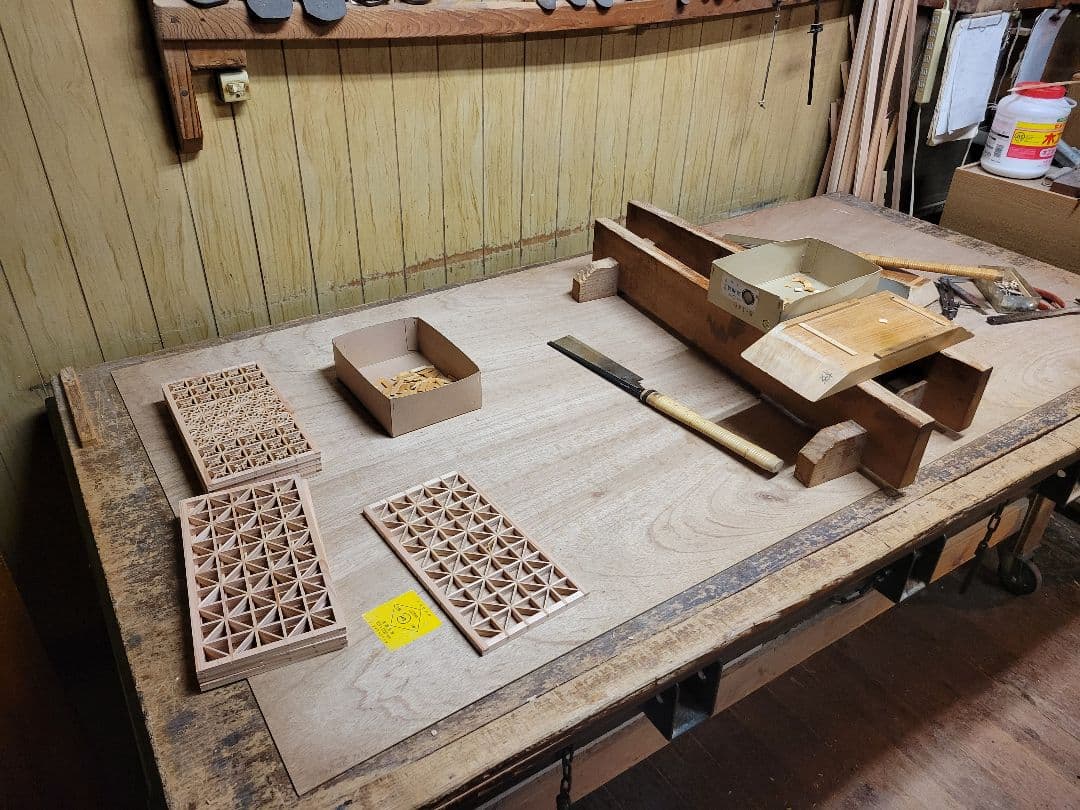 組子細工　組子　衝立　パーテーション　富士