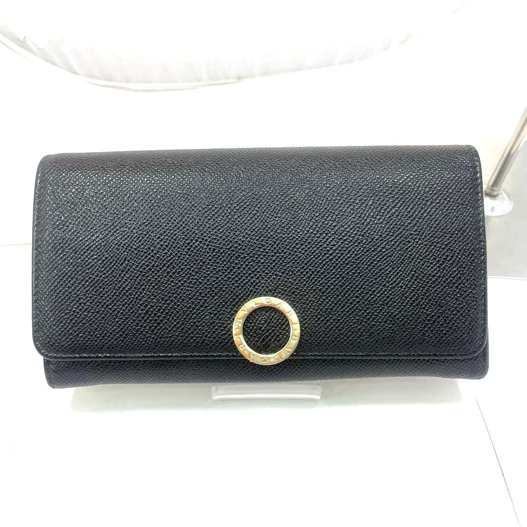 ブルガリ レザー　長財布 ゴールド金具 ビーセロワン　BVLGARI