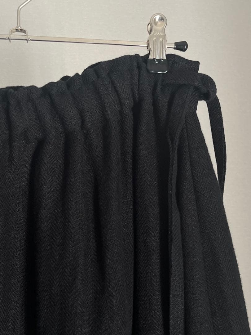 SALUE リネン　ロングスカート　【ブラック】