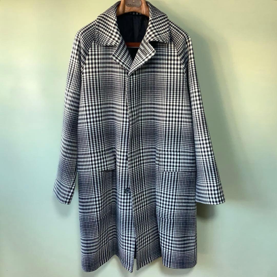 極美品 TAGLIATORE タリアトーレ バルカラーコート46 グレンチェック