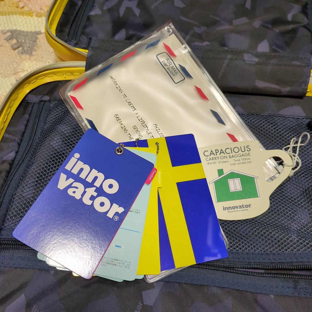 美品◆イノベーター 機内持込 イエロースーツケース キャリーケース TSAロック