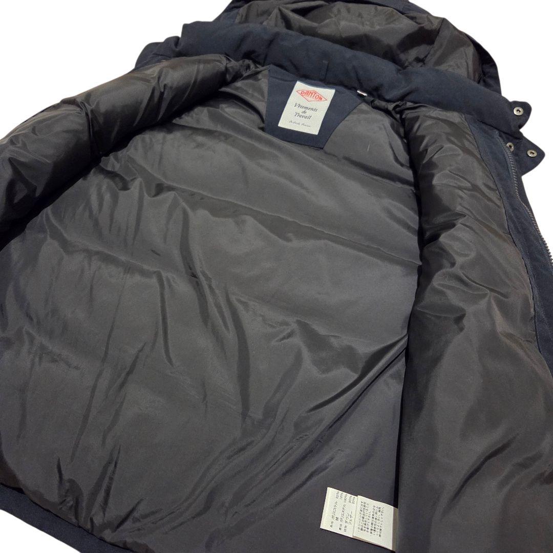 【極美品】DANTON ダントン ダウンベスト フード付き ネイビー 40 Ｌ