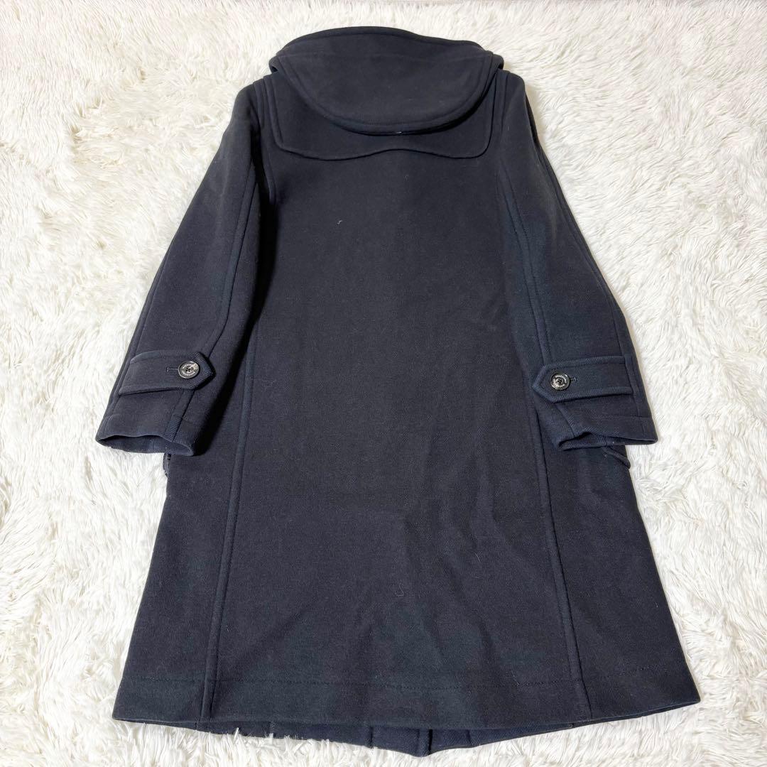 マッキントッシュフィロソフィー ハウスチェック裏地 ロングダッフルコートネイビー