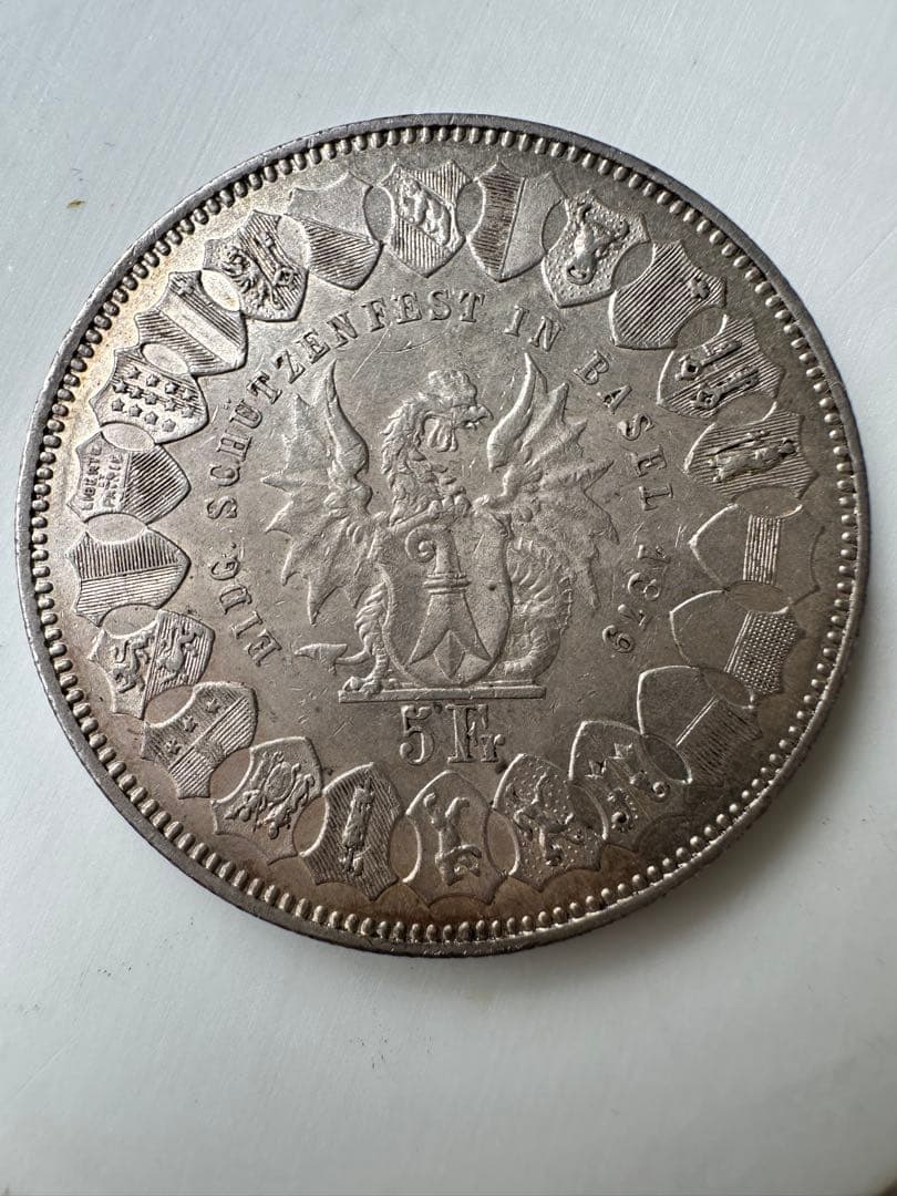 taro yamada　5フラン銀貨