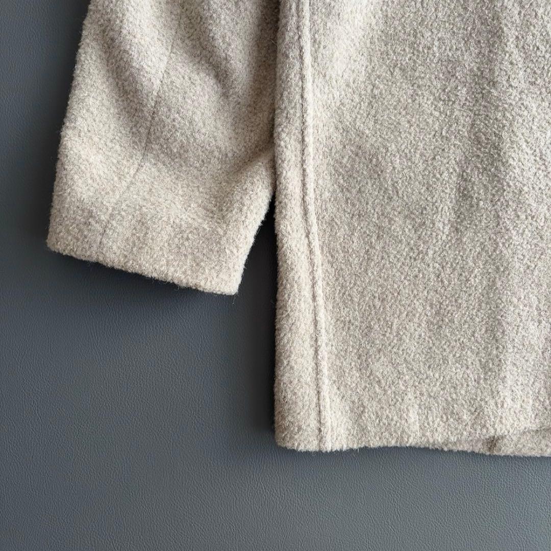 アニオナ　アルパカ　ジャケットコート　ブークレ　ボア　ウール　イタリア製　2XL