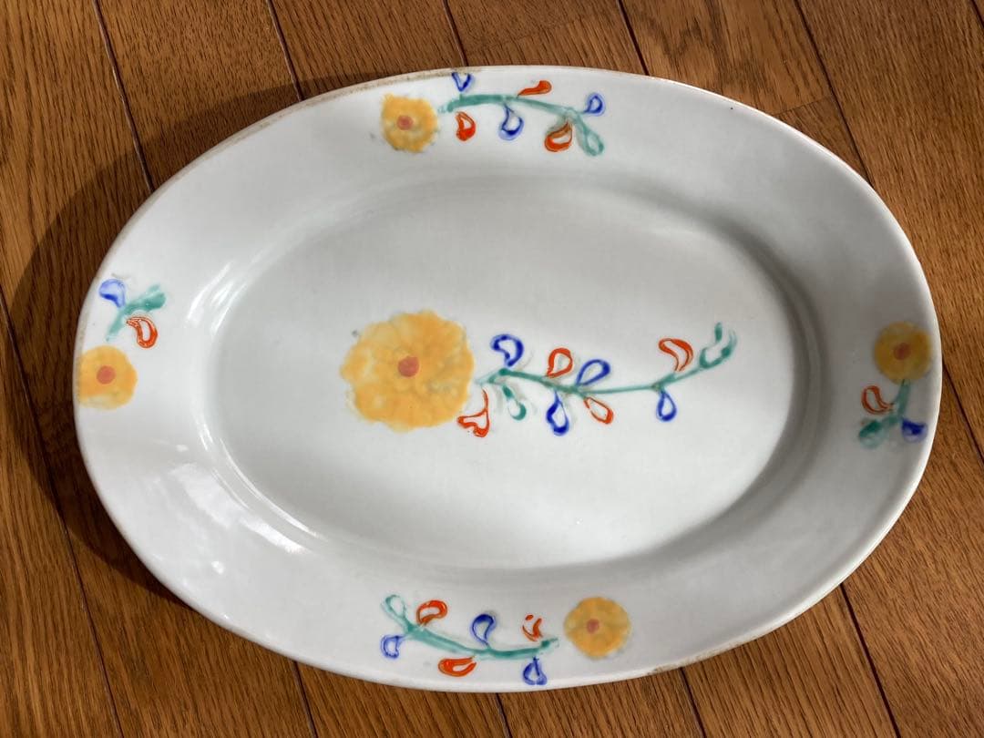 ◇新品未使用◇伊藤聡信　色絵オーバル(楕円)大皿