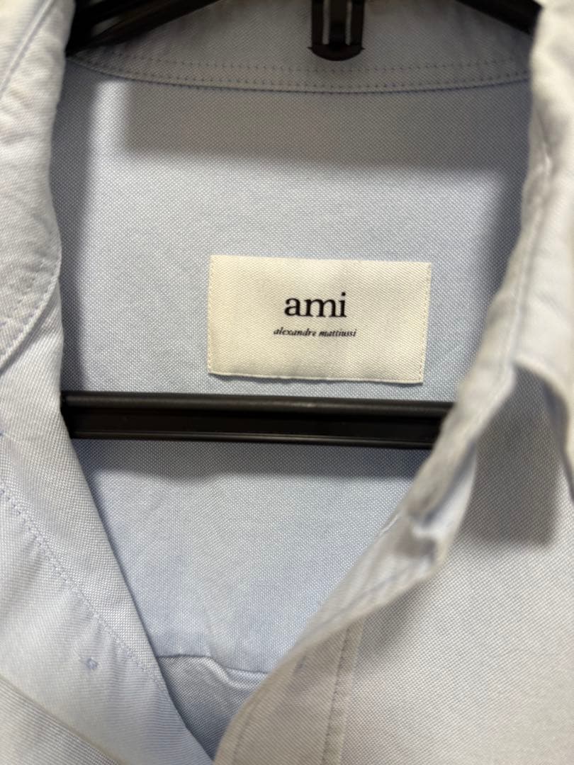 Ami paris ボタンダウンシャツ ブルー