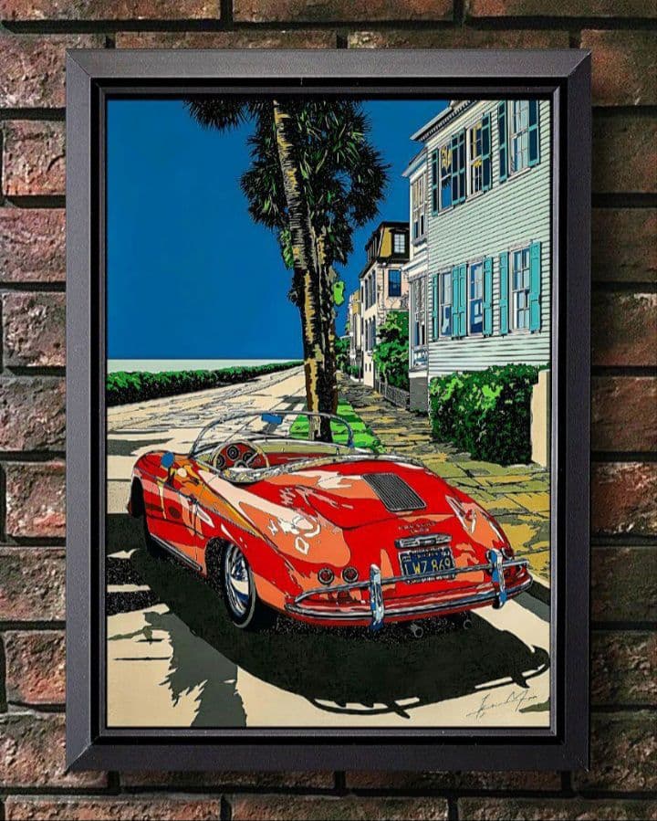 鈴木英人・ポルシェ【A4サイズ写真ポスターフレーム付き３点セット】ポスター