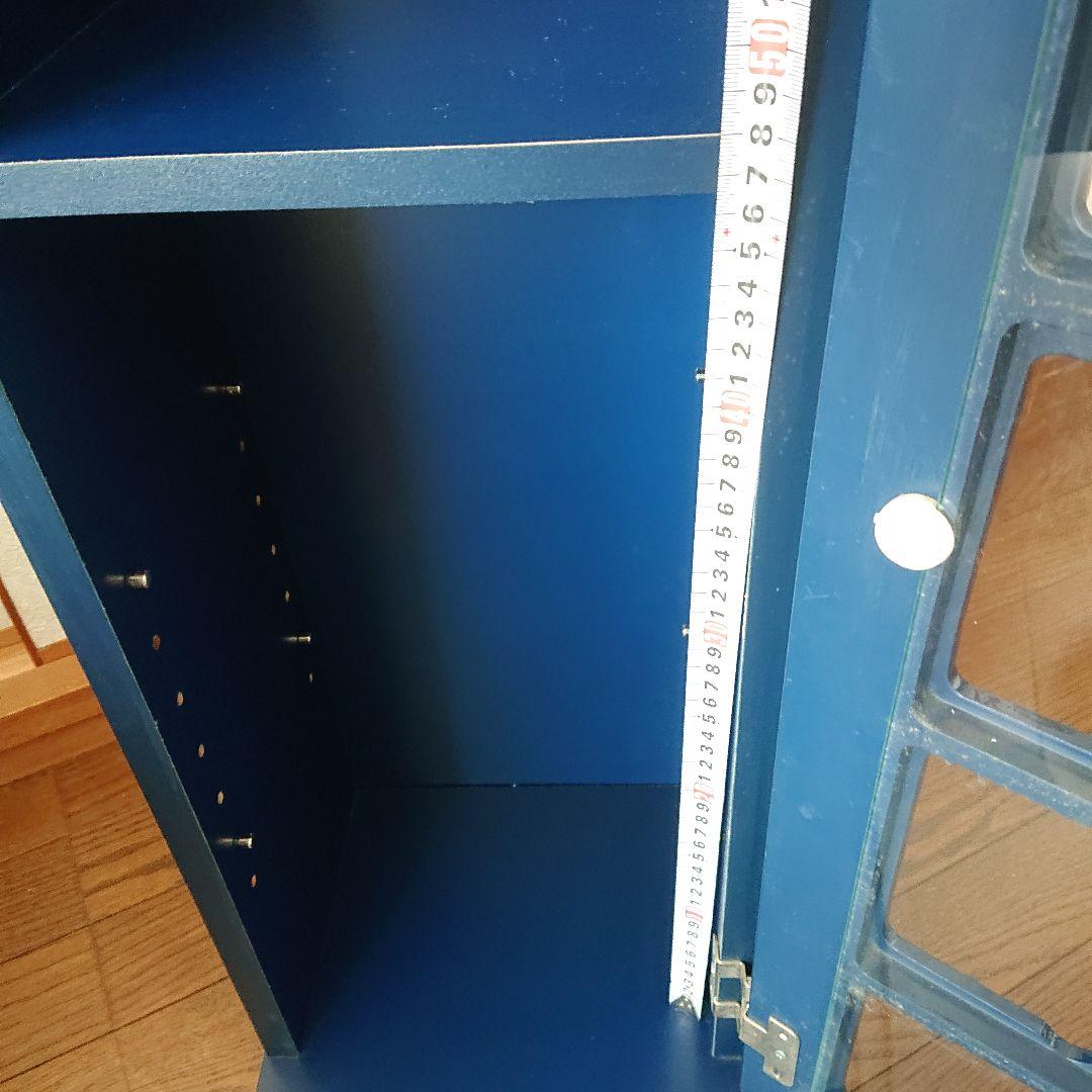 希少青色廃盤商品　木製山善CDタワー　FCDT-2680 DSG 濃いブルー