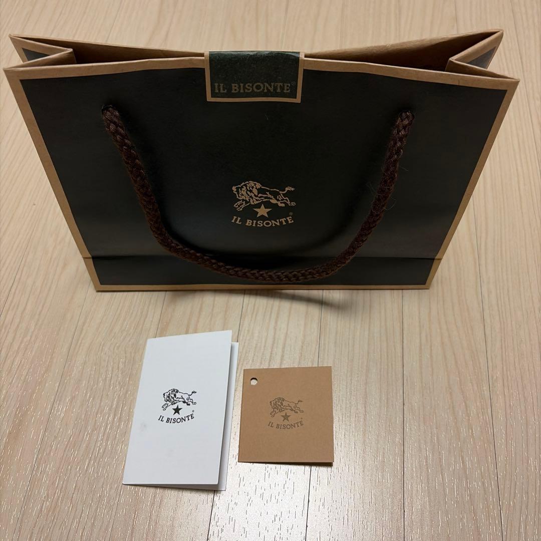 IL BISONTE ネイビー レザー キーリング