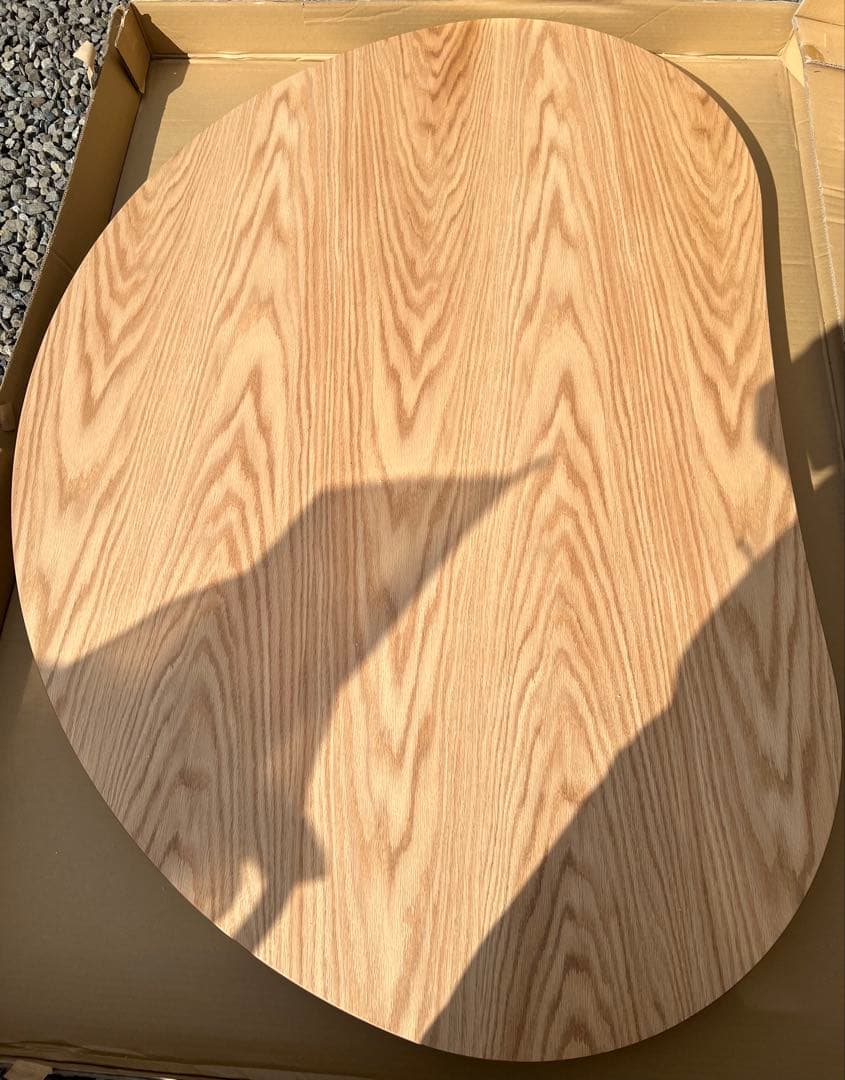 【美品】ビーンズ豆型テーブル160cm ナチュラル色