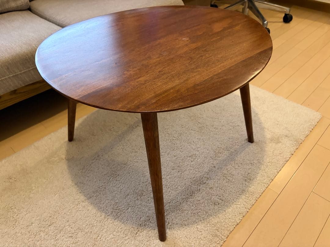 ZARA 面取り加工　ウッド　サイドテーブル