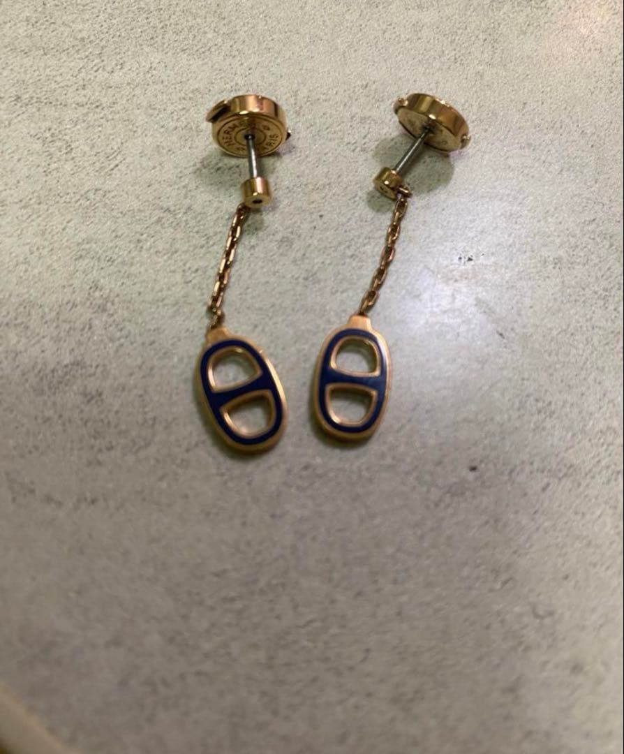 ル*ー様 『希少カラー』 HERMES シェーヌダンクル ピアス