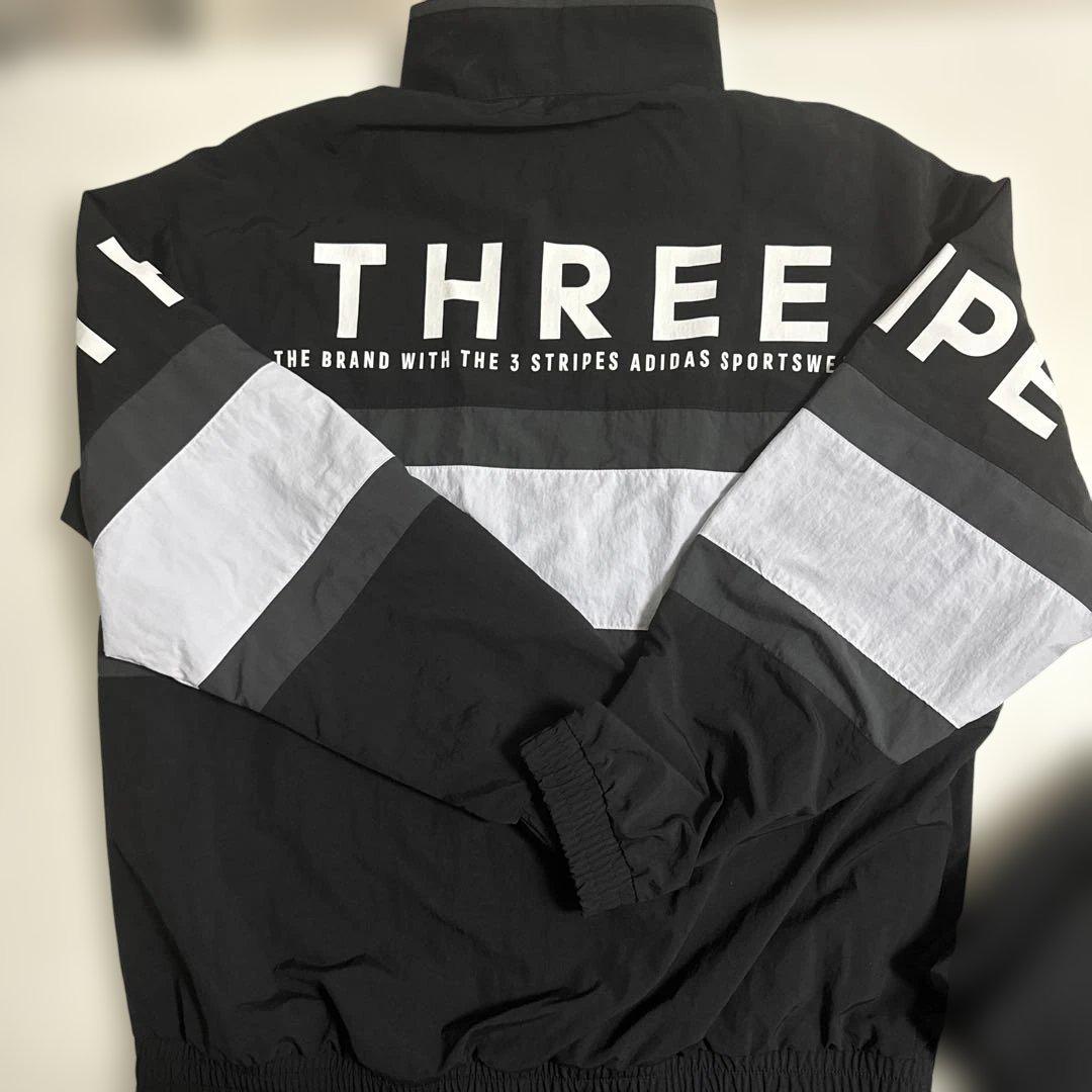 新作アディダスadidasTHREE ストライプジャージ上下セット定価18040