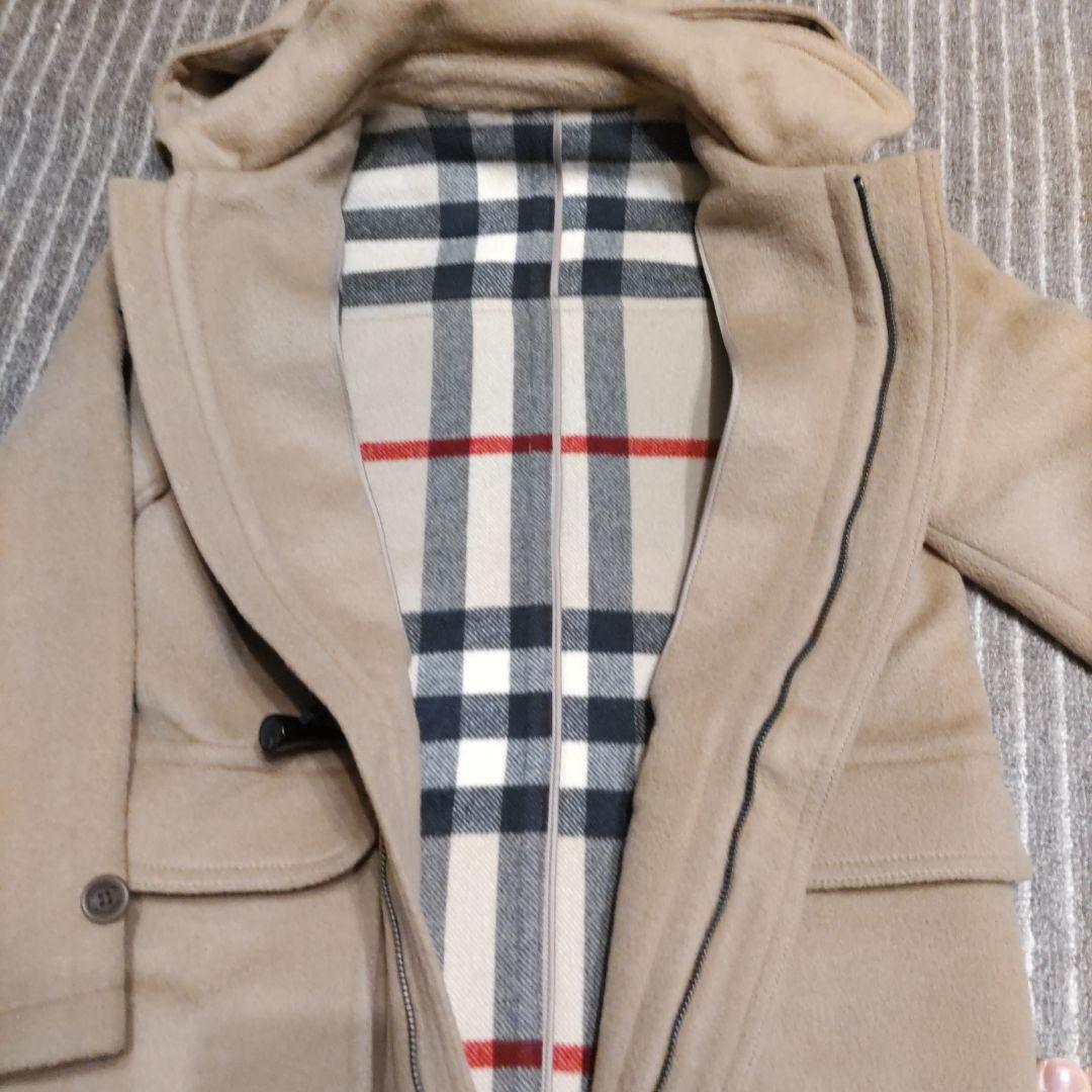 バーバリー　チルドレン　ダッフル　コート　12Y　152cm　受験　薄茶　美品