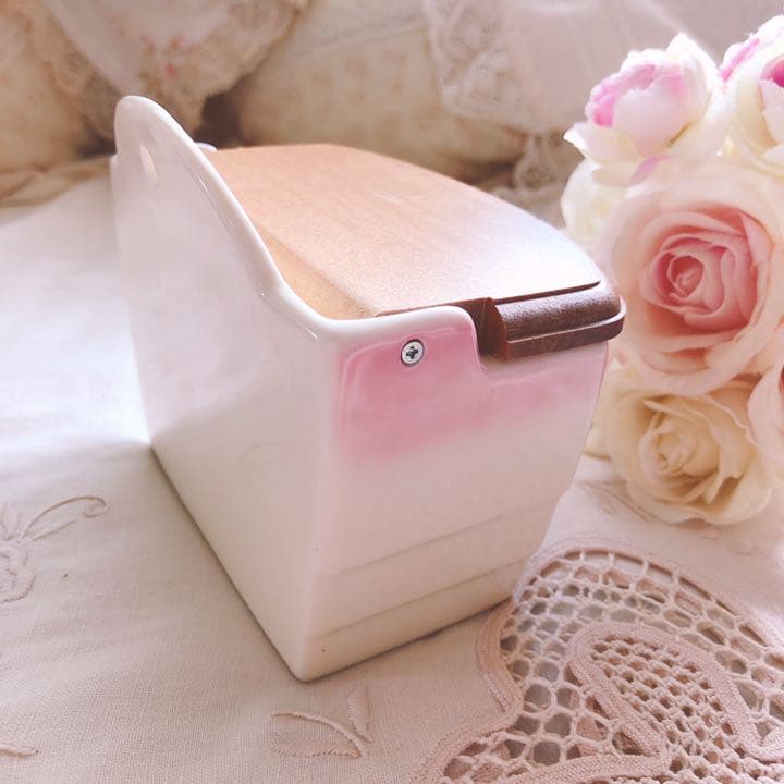 お値下げ♡イマン♡ローズバスケット陶器アルメット缶マニー薔薇フレンチカントリー