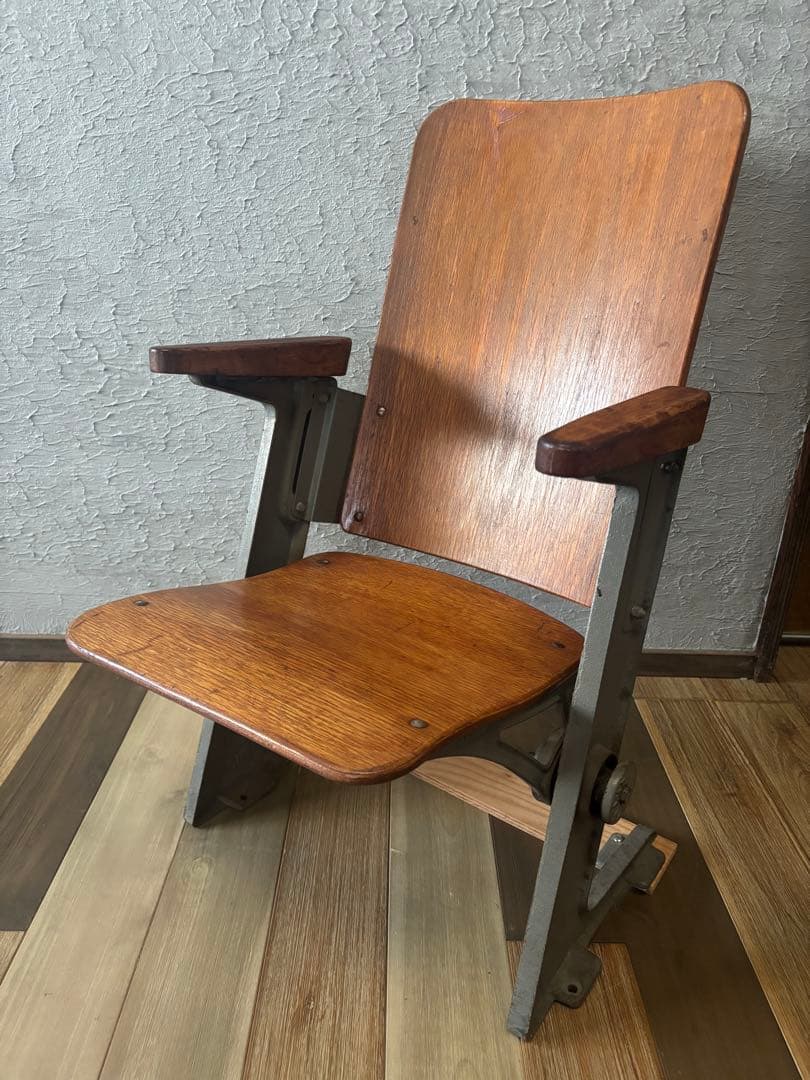 シアターチェア1人用　コトブキ/ビンテージ/鉄脚チェア/折りたたみ