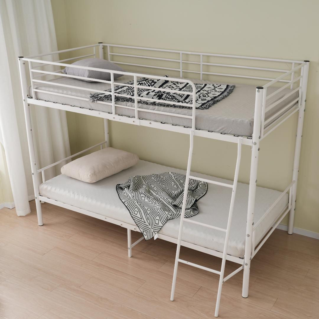 先行予約販売中！二段ベッド　ロフトベッド（S）社員寮 学生寮 WHITE