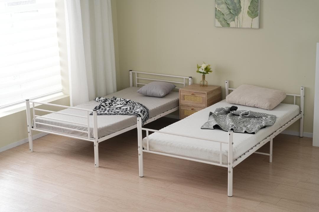 先行予約販売中！二段ベッド　ロフトベッド（S）社員寮 学生寮 WHITE