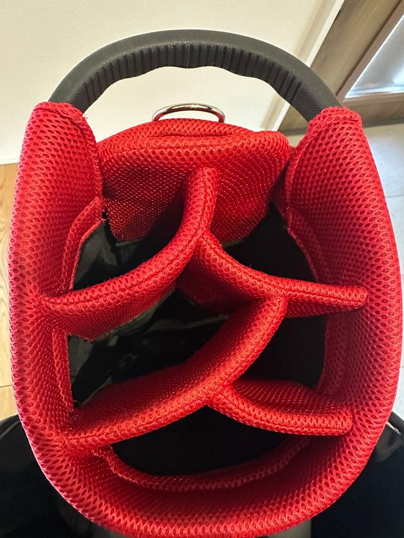 PEARLY GATES キャディバッグ 黒/赤