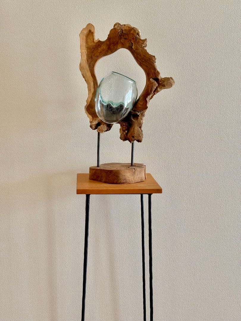 流木ガラス　スタンド　FUKUDA FACTORY