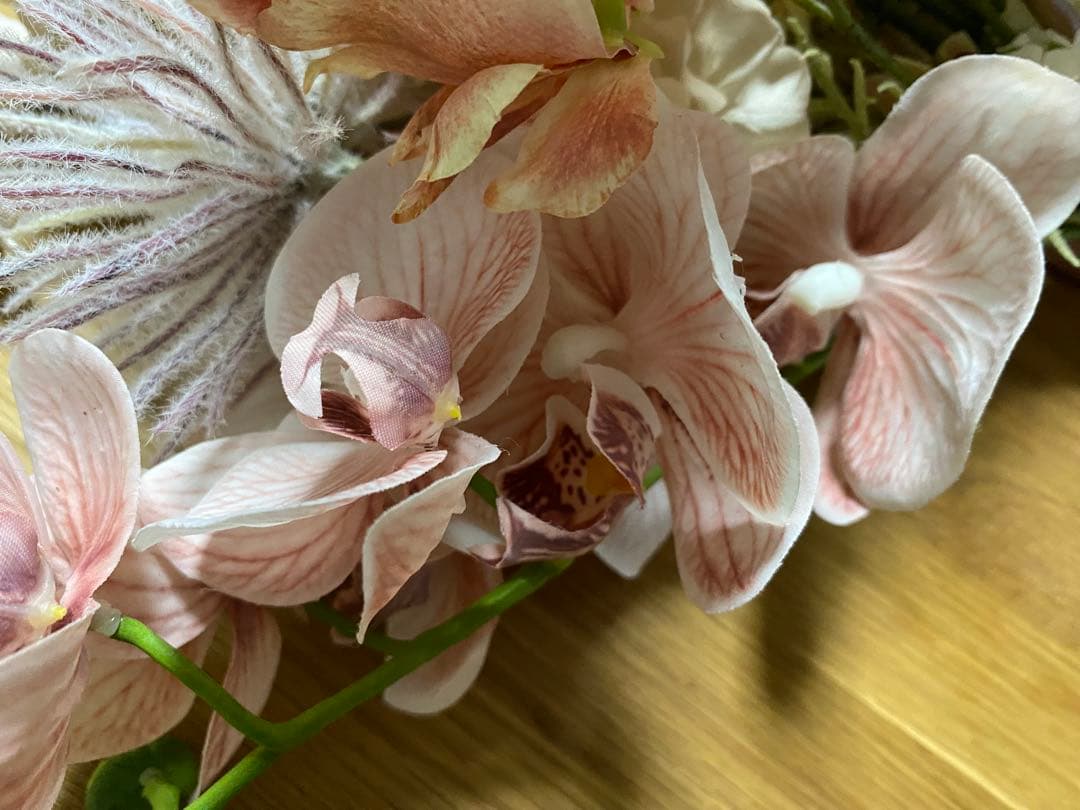 アーティフィシャルフラワー ブーケ ピンク系　ブートニアセット