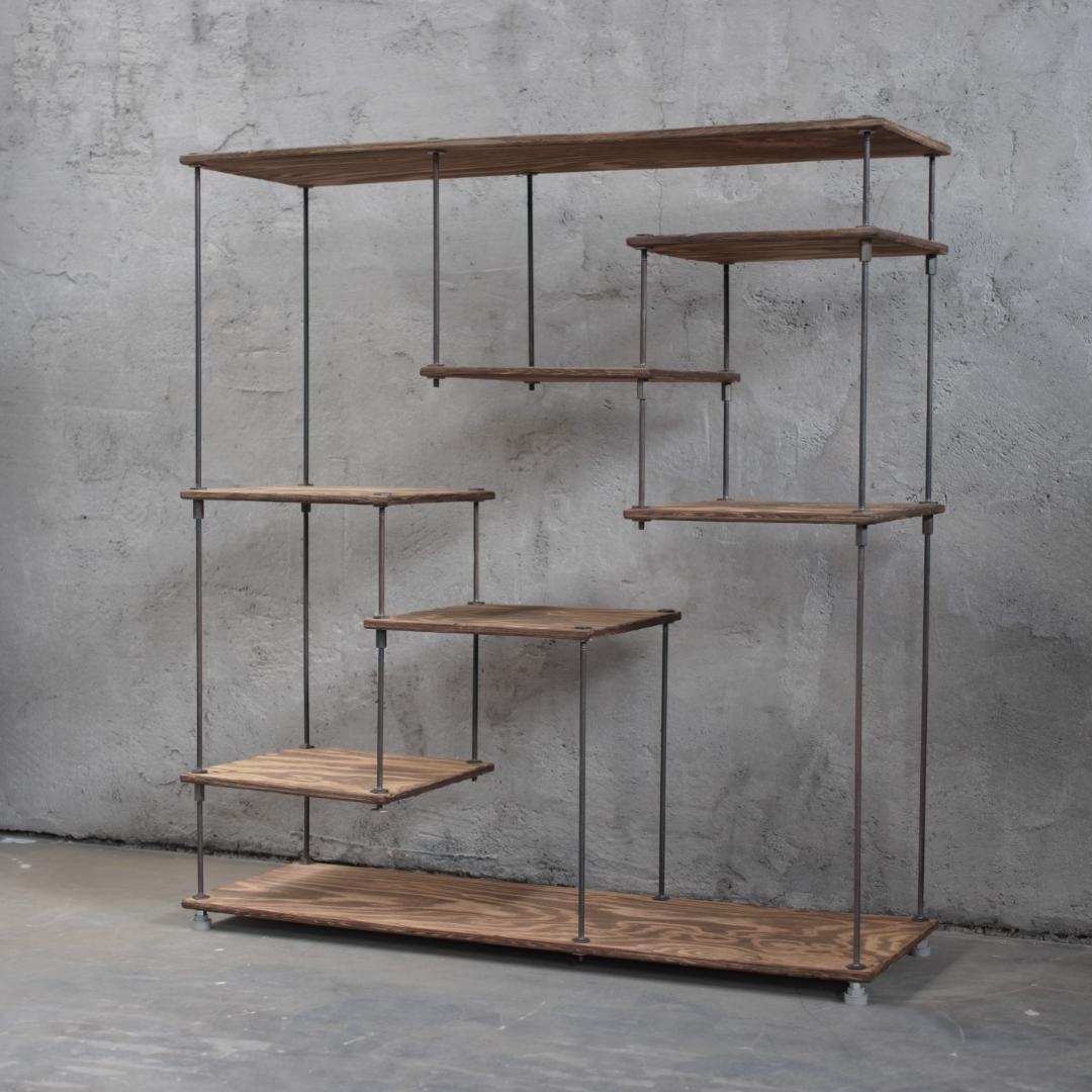 【SALE】アイアン　シェルフ　ディスプレイ棚　シューズラック　玄関　収納棚