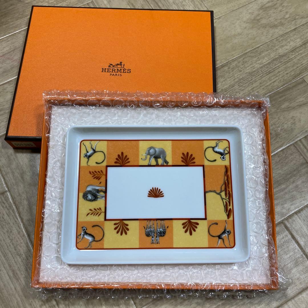 ☆*☆様 WT90 HERMES アフリカデザイン 皿 アニマル
